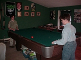 Griffin And Adam Playing Pool